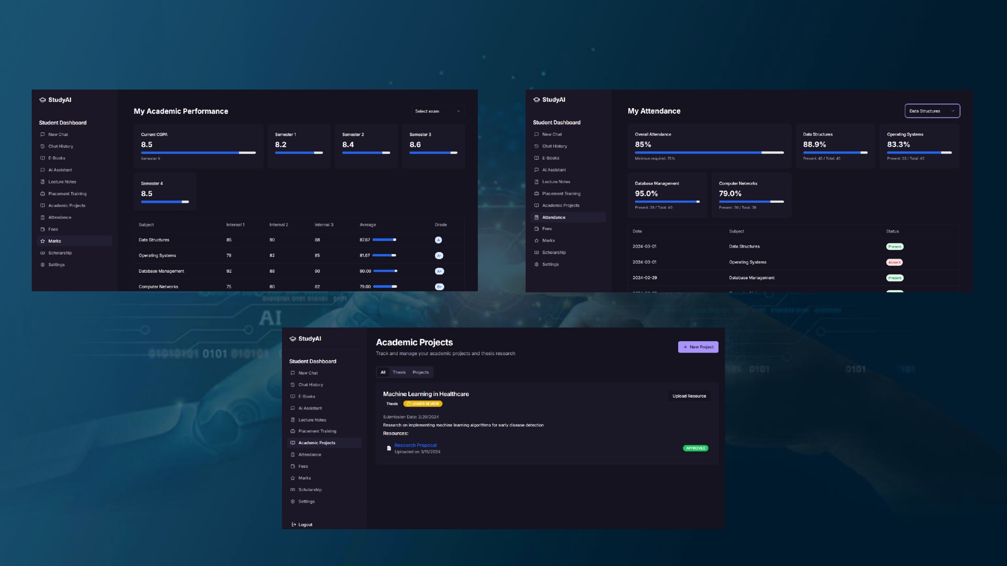 HippocampX - Student Dashboard